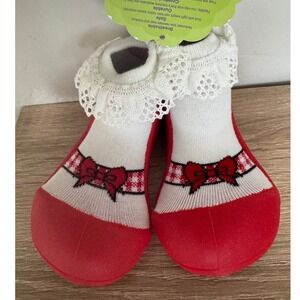 NWT Attipas Baby Walking Shoes‎ Ballet Red Size 6.5 for 2 Year Old Girl Toddler